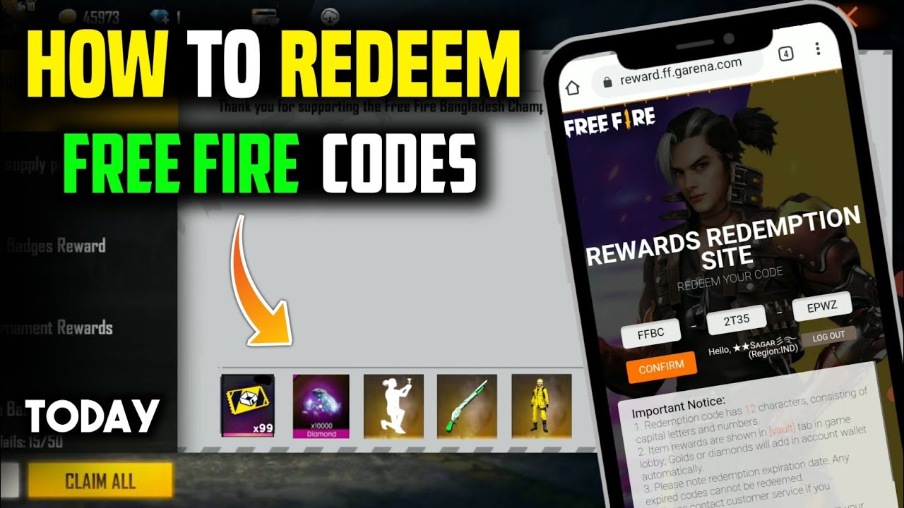 Free Fire Redeem Code, Latest Free Fire Redeem Codes,today free fire redem code,free fire redeemm code official