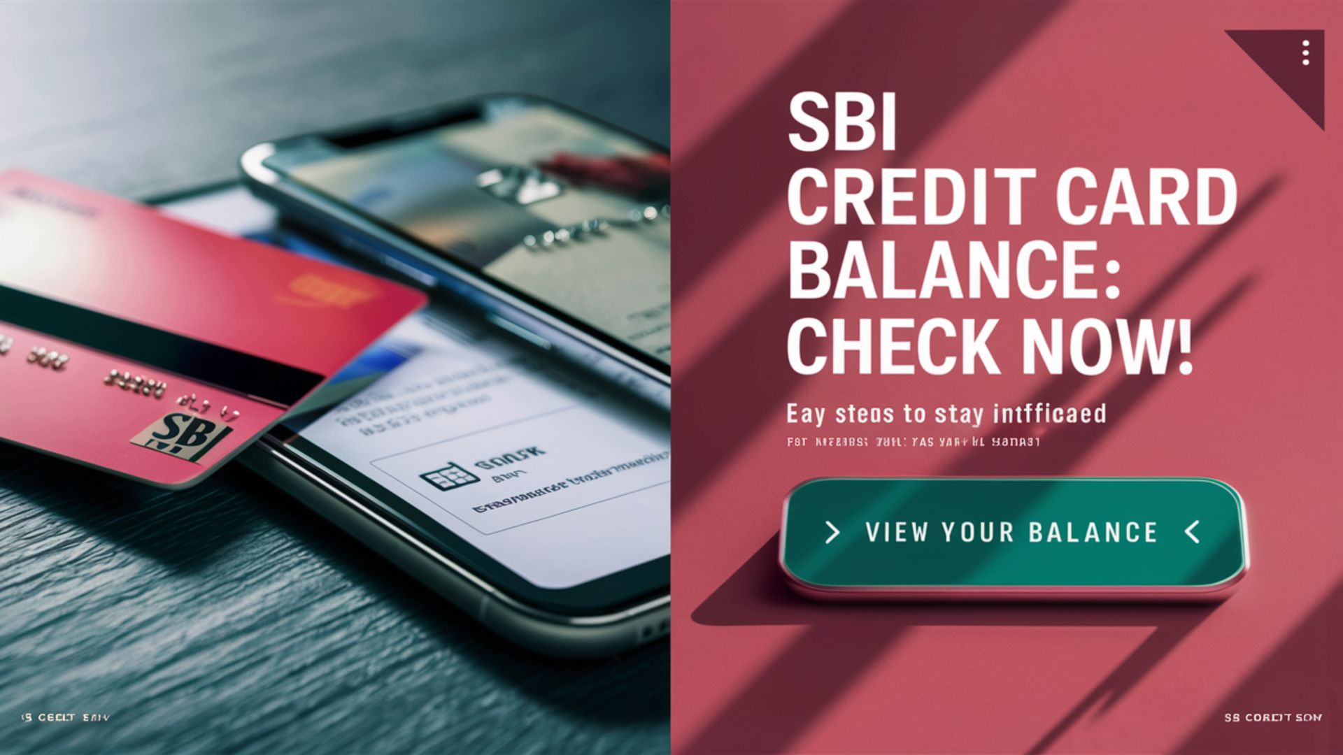 SBI Credit Card Balance Check 2024