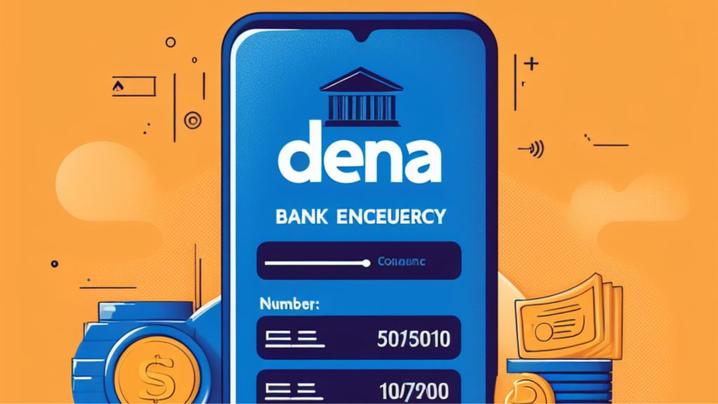 dena bank balance check number